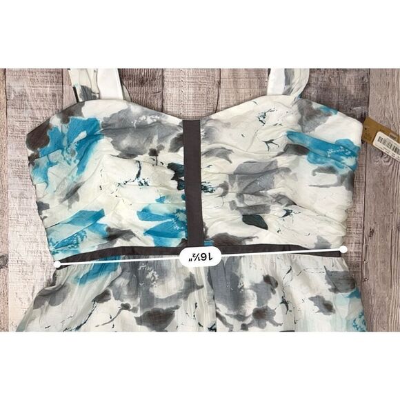 Cremieux Taylor Blue White Floral Sleeveless Dress sz 14 Retails‎ $139 NWT - Picture 6 of 14